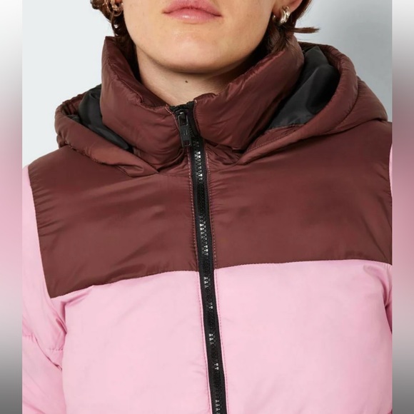 Noisy May LS Padded Colorblock Hood Jacket - Picture 4 of 10